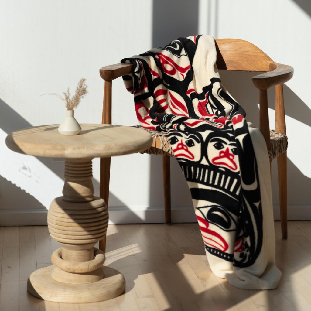 Bill Reid Children of the Raven Velura Throw Kanata Blanket Co.