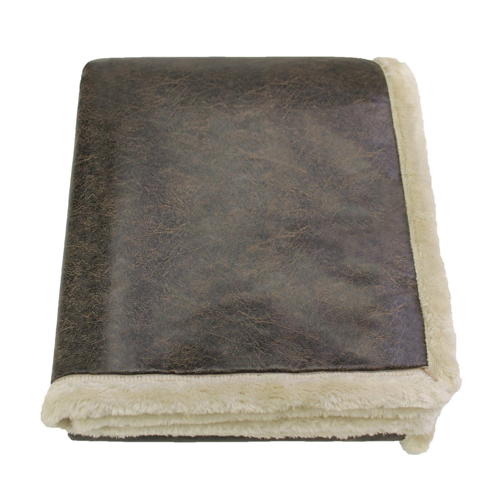 Kanata faux cheap leather throw