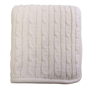 Cream cable knit throw blanket hotsell